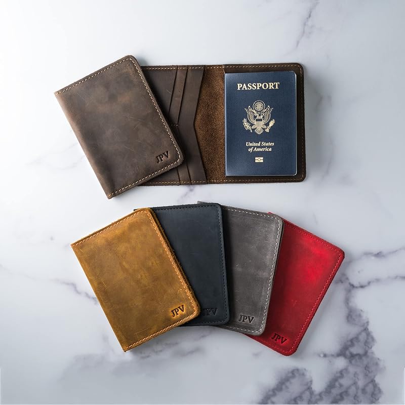 PEGAI Standard Full Grain Crazy Horse Leather Passport Holder | Custom Travel - Image 6