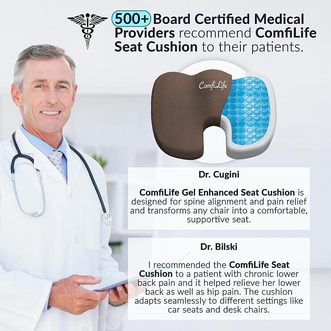 ComfiLife Premium Gel & Memory Foam Seat Cushion – Doctor Recommended Office - Image 3