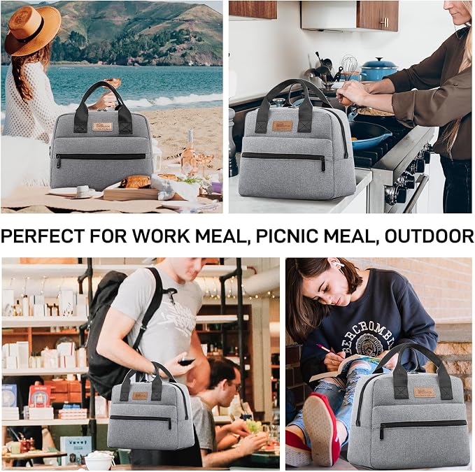 HOMESPON Insulated Lunch Bag for Women Men Lunch Box Cooler Lunch Tote for Work - Image 6