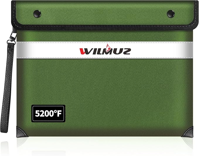 Upgraded 5200°F Heat Insulated Fireproof Money Bag by Wilmuz