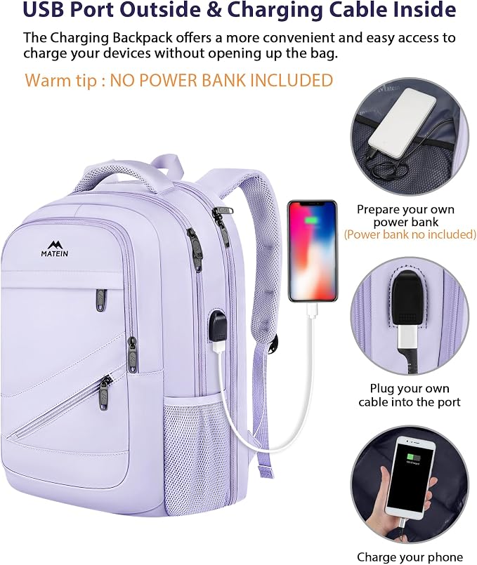 MATEIN Extra Large Laptop Backpack Women, 50 L Carry On Work Travel Bag - Image 6