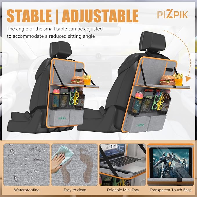 Car Backseat Organizer with Tablet Holder, 11 Storage Pockets with Foldable - Image 6