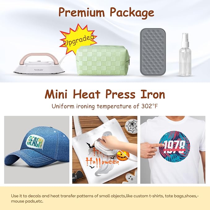 Newbealer Travel Iron with Dual Voltage - 120V/220V Lightweight Dry Iron - Image 9