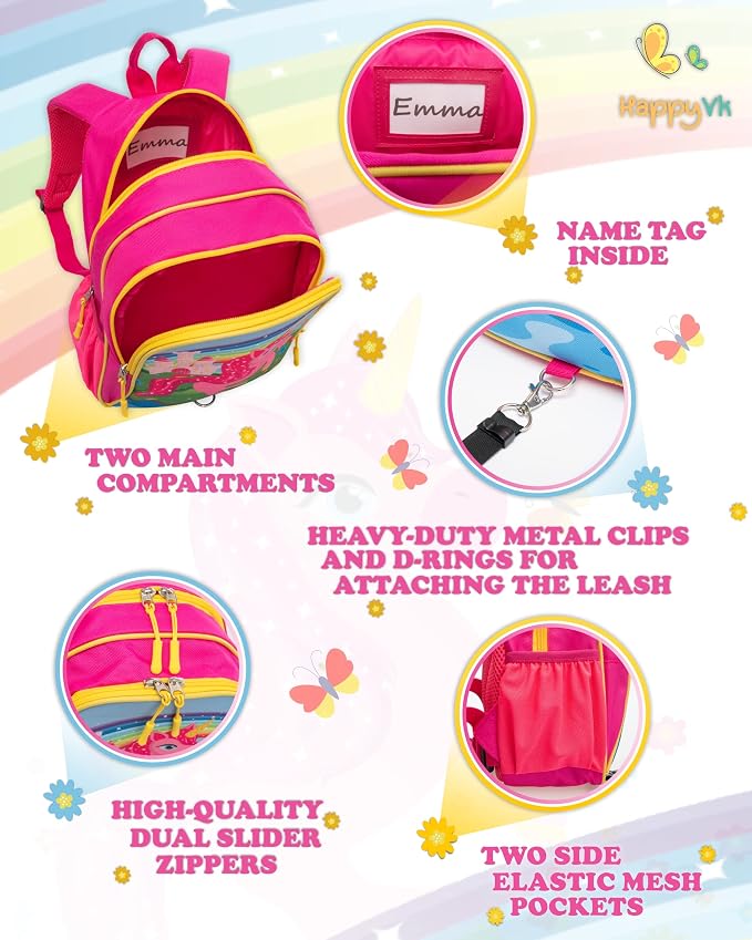 Backpack with Leash for Kids-Anti Lost Walking Toddler Leash-Unicorn design-for - Image 7