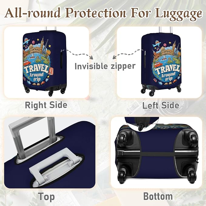 Luggage Cover, Travel Suitcase Covers, Elastic Suitcase Protective Cover - Image 6