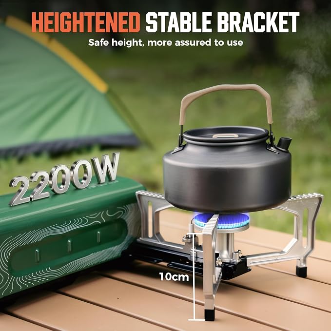 BIG HORN OUTDOORS Butane Camping Stove, Portable Folding Gas Burner - Image 5