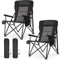 LET'S CAMP Oversized Camping Chairs 29.52" High Back Heavy Duty Lawn Chair by LETSCAMP