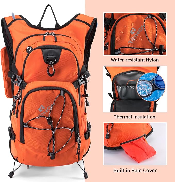 Hydration Backpack Pack with 2L Water Bladder 18L Hiking Backpack Women Men - Image 3