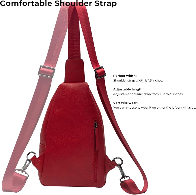 Alldaily Large Sling Bag for Women Crossbody Purse Leather Fashionable Trendy - Image 4