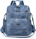 PU Leather Backpack Purse for Women Fashion Multipurpose Design Handbag Ladies by WYFJNX