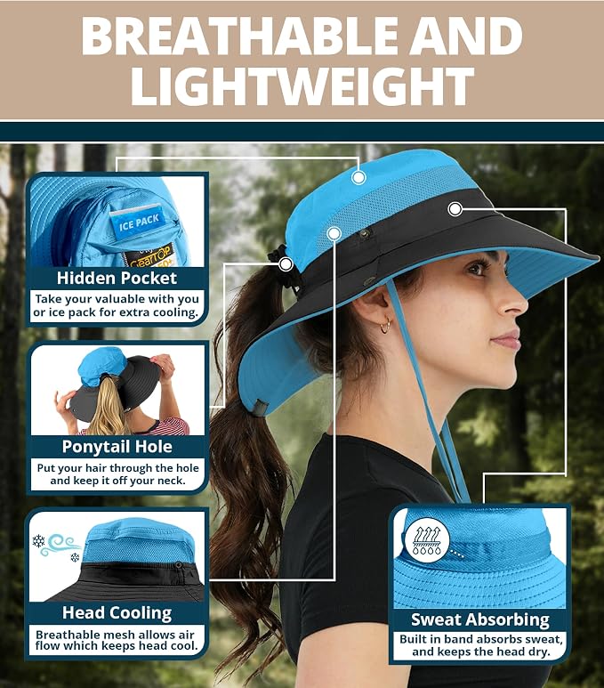 GearTOP Safari Sun Hat for Men and Sun Hats for Women UV Protection UPF 50+ - Image 4