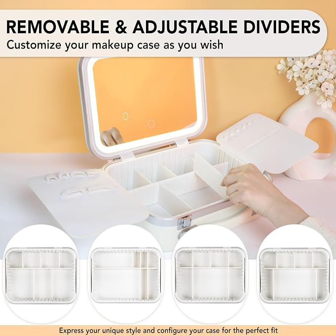 Lighted Makeup Case with Mirror - Image 6
