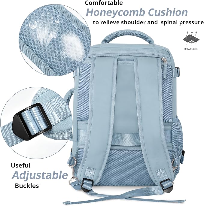 Travel Backpack for Women Men, Travel Laptop Backpack w/USB Charging Port - Image 7