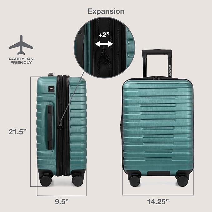 U.S. Traveler Boren Polycarbonate Hardside Rugged Travel Suitcase Luggage - Image 10