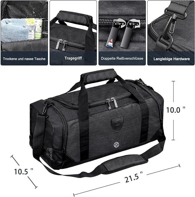 Gym Duffle Bag Backpack Waterproof Sports Duffel Bags Travel Weekender Bag - Image 4