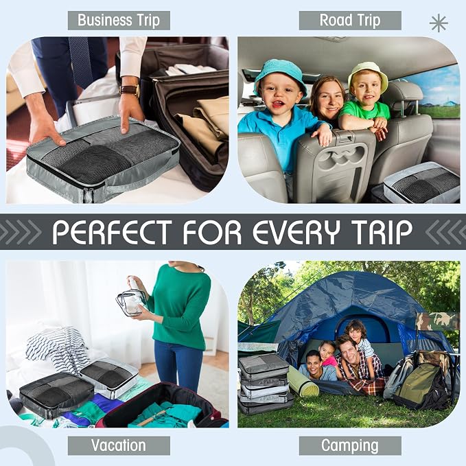 5 Pcs Packing Cubes for Suitcase Large Travel Cubes Carry on Luggage Organizer - Image 6