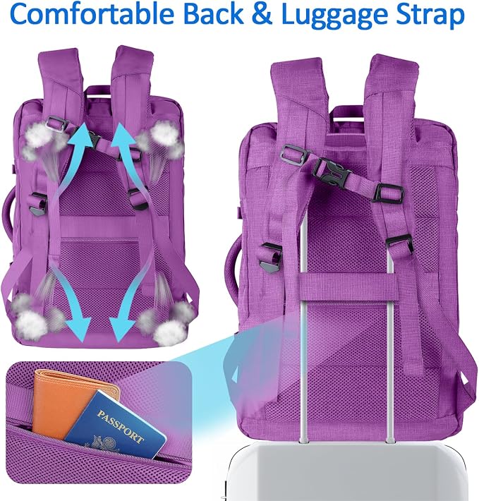 50L Carry On Backpack, Extra Large Laptop Backpack, Travel Backpack - Image 3