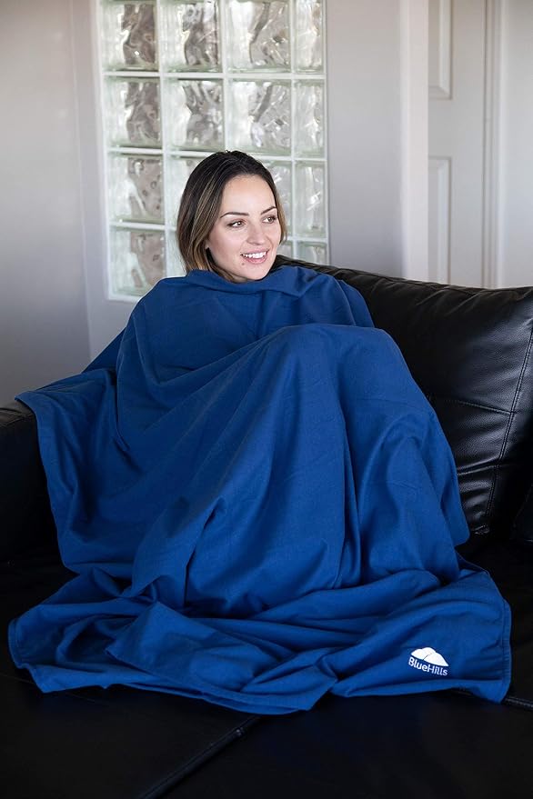 BlueHills Travel Blanket Pillow Compact Lightweight Pocket Size Airplane - Image 9