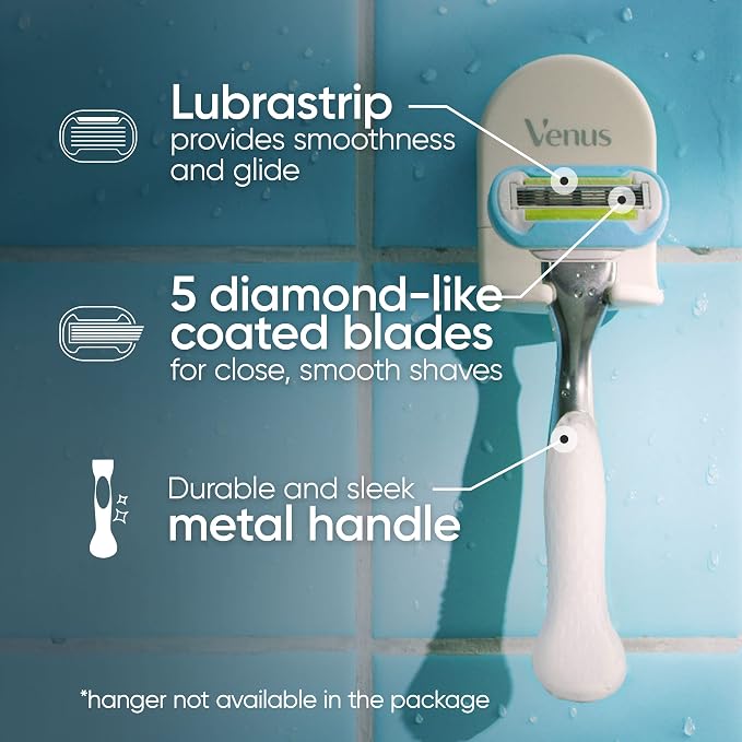 Gillette Venus Platinum Extra Smooth Metal Handle Women's Razor Handle + 4 - Image 2