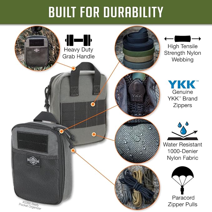 MAXPEDITION Beefy Pocket Organizer, MOLLE-Compatible, 1000D Nylon Tactical Pouch - Image 3