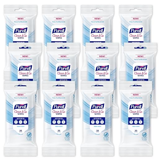 PURELL® Clean & Go Cleaning Wipes, Skin and Surface, Fresh Scent, 9269-12-CMR by PURELL%C2%AE