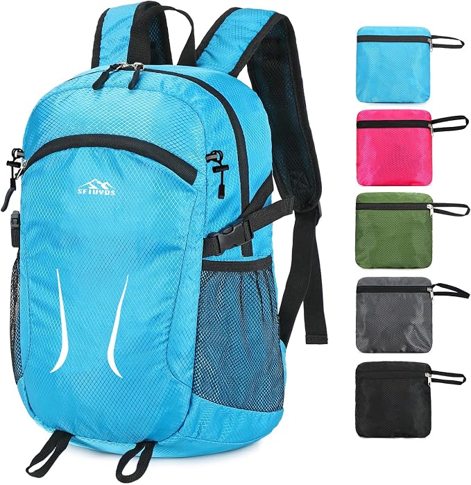 Large Hiking Daypack, 30L Waterproof Hiking Backpack Packable Lightweight by SFIUYDS