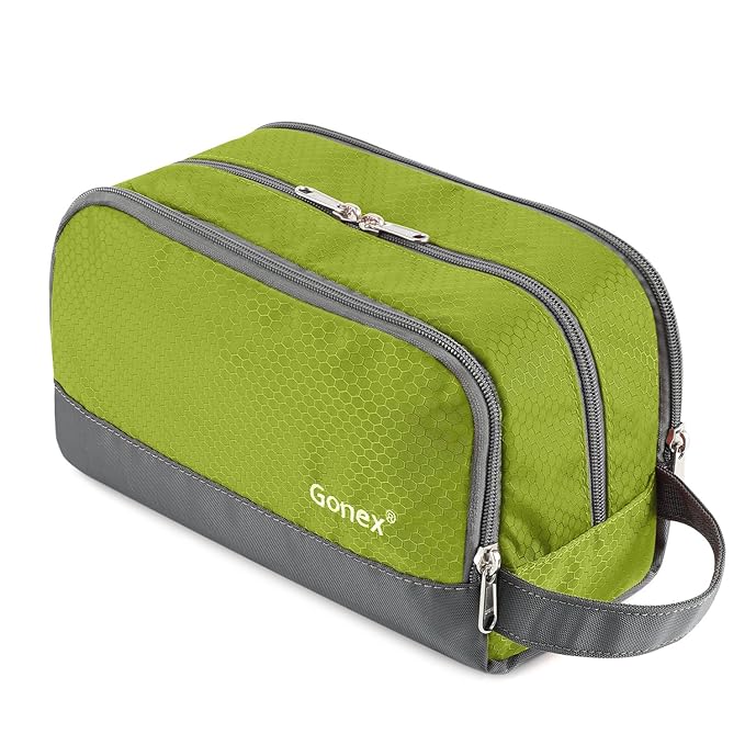 Gonex Travel Toiletry Bag Nylon, Dopp Kit Shaving Bag Toiletry Organizer Green by Gonex