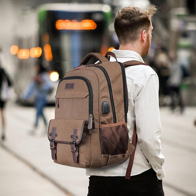 Mactso Canvas Travel Laptop Backpack - Image 7