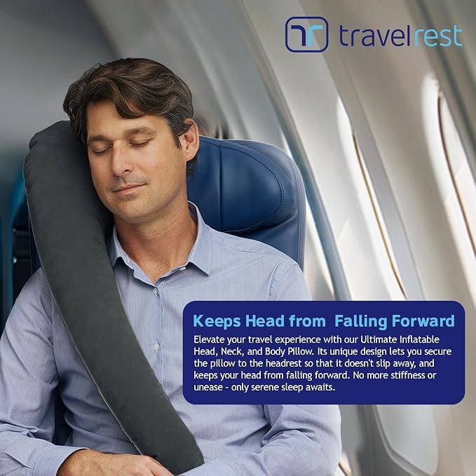 TRAVELREST Ultimate Inflatable Travel Neck & Body Pillow - Image 2