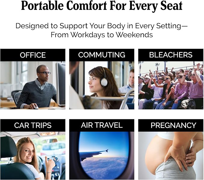 Gel and Memory Foam Seat Cushion – Office – Ergonomic Cushion Pad - Image 9