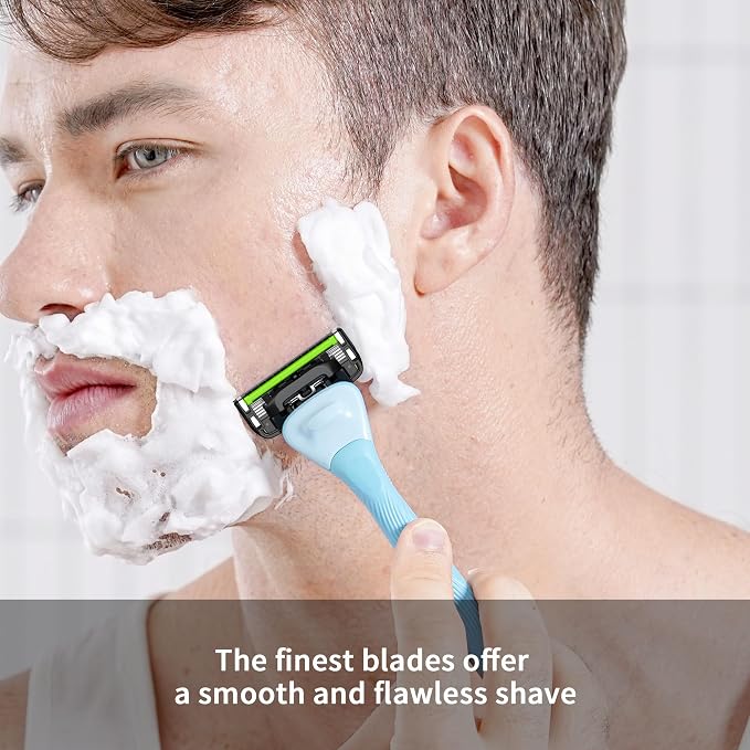 DORCO with Earth Razor with Pace 6 Pro Cartridges • Handle Made from Post - Image 3