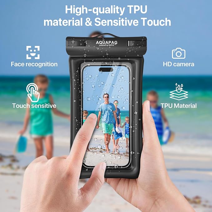 NEPHI IPX8 Floating Waterproof Phone Pouch 2 Pack-Up to 8.0"，Floating Phone Case - Image 8