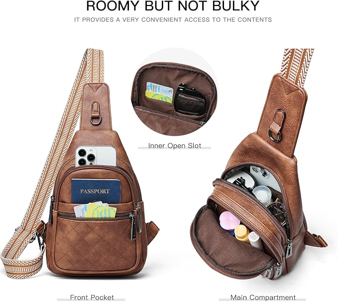 Sling Bag For Women Fanny Pack Crossbody Travel Shoulder Belt Bags Tote - Image 4