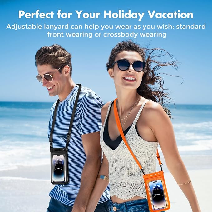 UNBREAKcable IPX8 Waterproof Phone Pouch 2-Pack, Double Space Waterproof Phone - Image 7