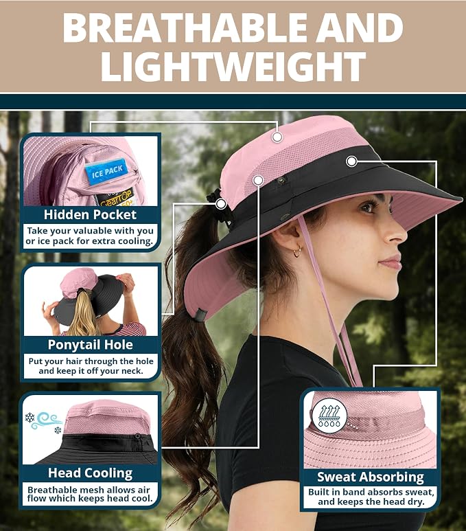GearTOP Safari Sun Hat for Men and Sun Hats for Women UV Protection UPF 50+ - Image 4