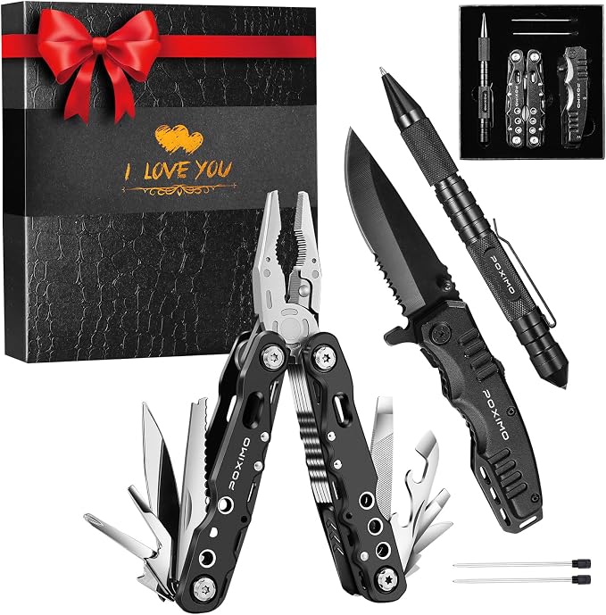 Multitools Gift Set "I LOVE YOU", Men Gifts 3 Items Pack by POXIMOATools