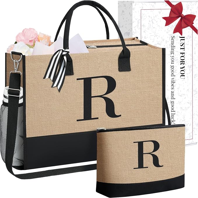 BAGAIL Initial Tote Bag, Personalized Birthday Gifts by BAGAIL