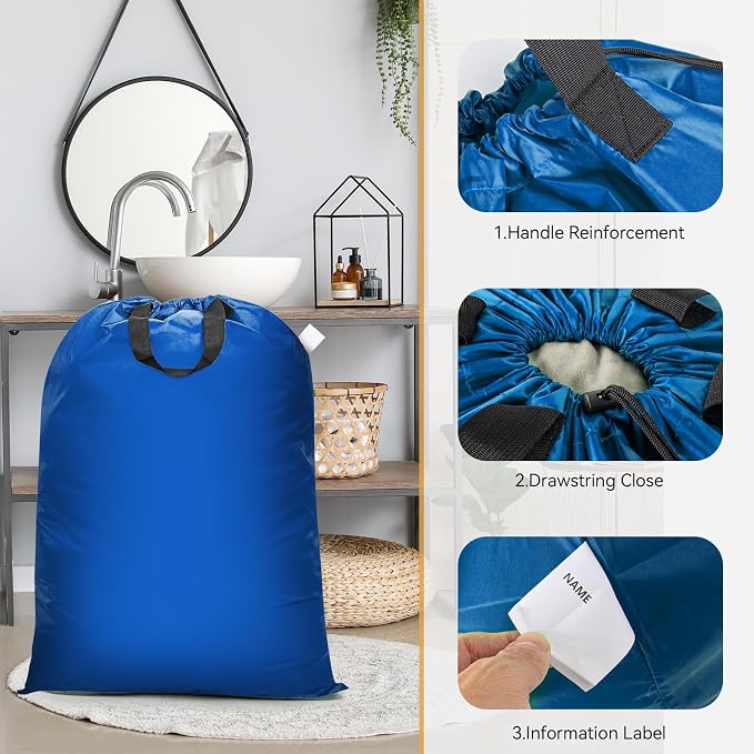 Extra Large Laundry Bag With Handles, Heavy Duty, Travel Laundry Bag - Image 4