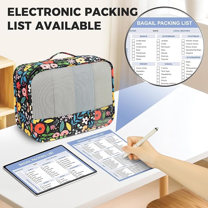 BAGAIL 9 Set Packing Cubes Luggage Packing Organizers - Image 3