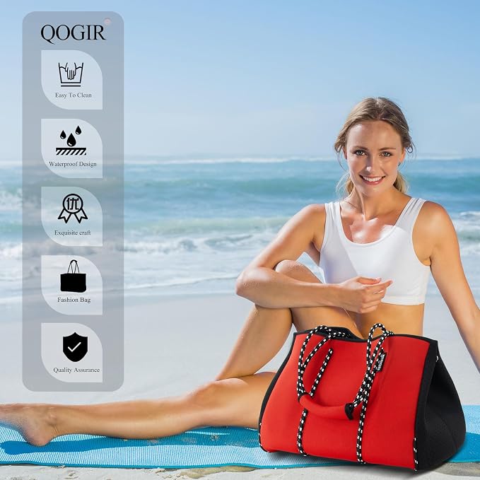 QOGiR Neoprene Multipurpose Beach Bag Tote - Image 8