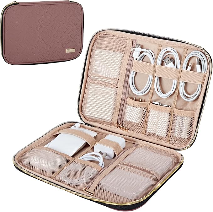 NISHEL Travel Cord Organizer Case, Tech Electronic Bag, Essentials by NISHEL