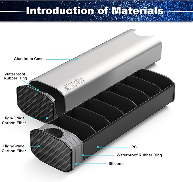 Extra Large Pill Organizer 7 Day, Aluminum Daily Pill Box, Weekly Travel Pill - Image 3