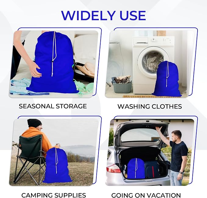 Laundry Bag with Locking Closure Drawstring – Extra Large Heavy Duty 100% Nylon - Image 7