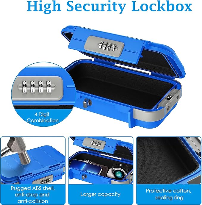AMIR Portable Safe Box, Combination Security Case LockBox - Image 4