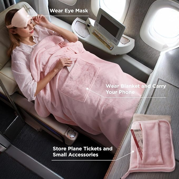 Bedsure Travel Blanket Airplane Compact - Image 2