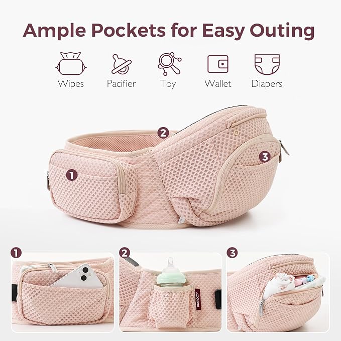 Momcozy Baby Carrier with Hip Seat, 2-in-1 Forward-Facing Carry - Image 4