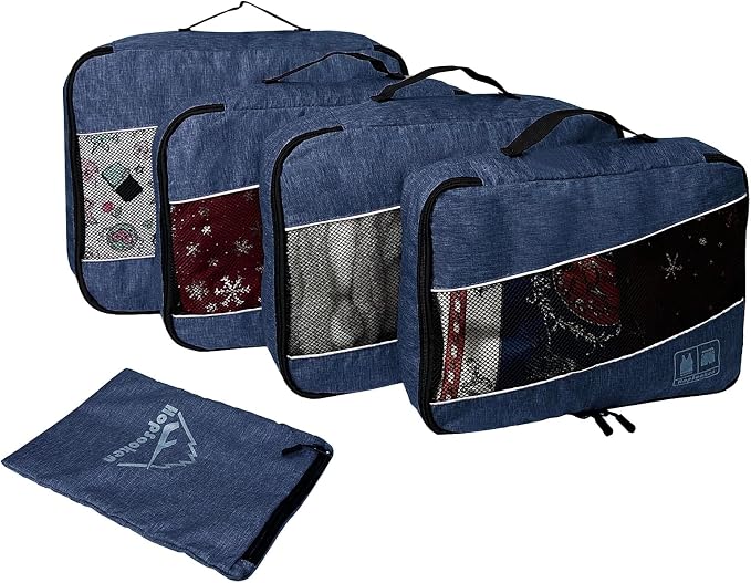 5 Set Packing Cubes for Travel Large Suitcase Luggage Organizer Bags Travel - Image 3