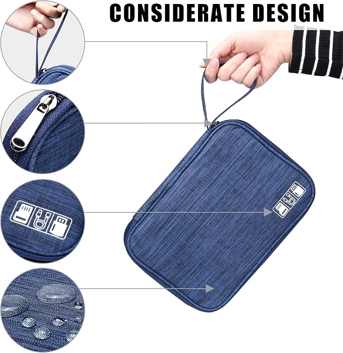 CILLA Travel Cord Organizer Case, Portable Waterproof Storage Bag - Image 4
