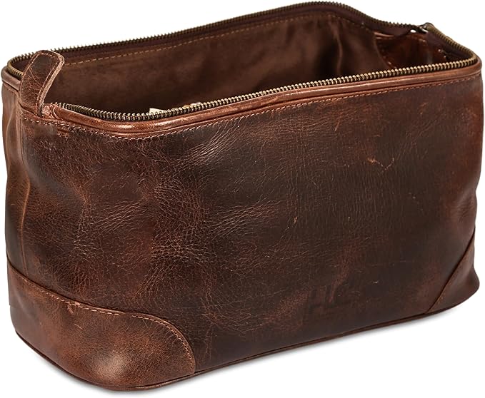 HLC Leather Toiletry Bag for Men - Image 2