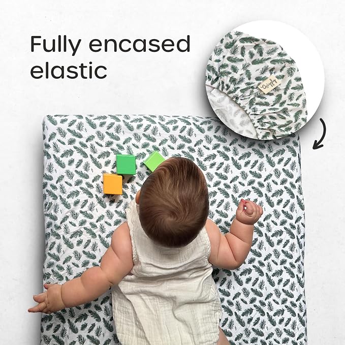 Quiggly Bassinet Sheets for Guava Lotus, 2 Pack Organic Cotton Jersey Knit - Image 5